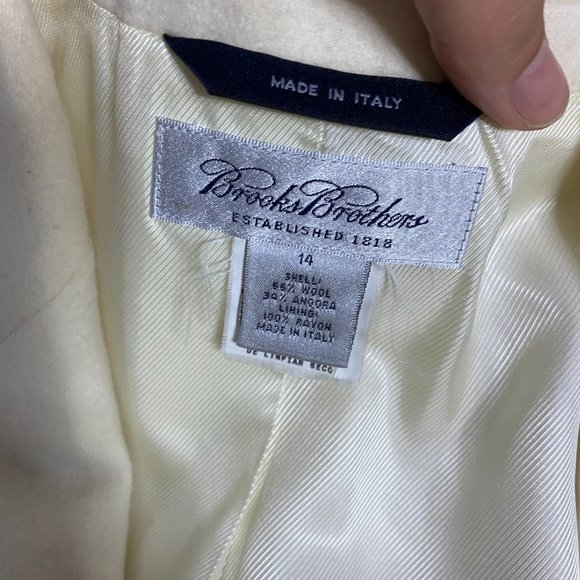Brooks Brothers Ivory Wool Angora Blazer Jacket - Picture 12 of 12
